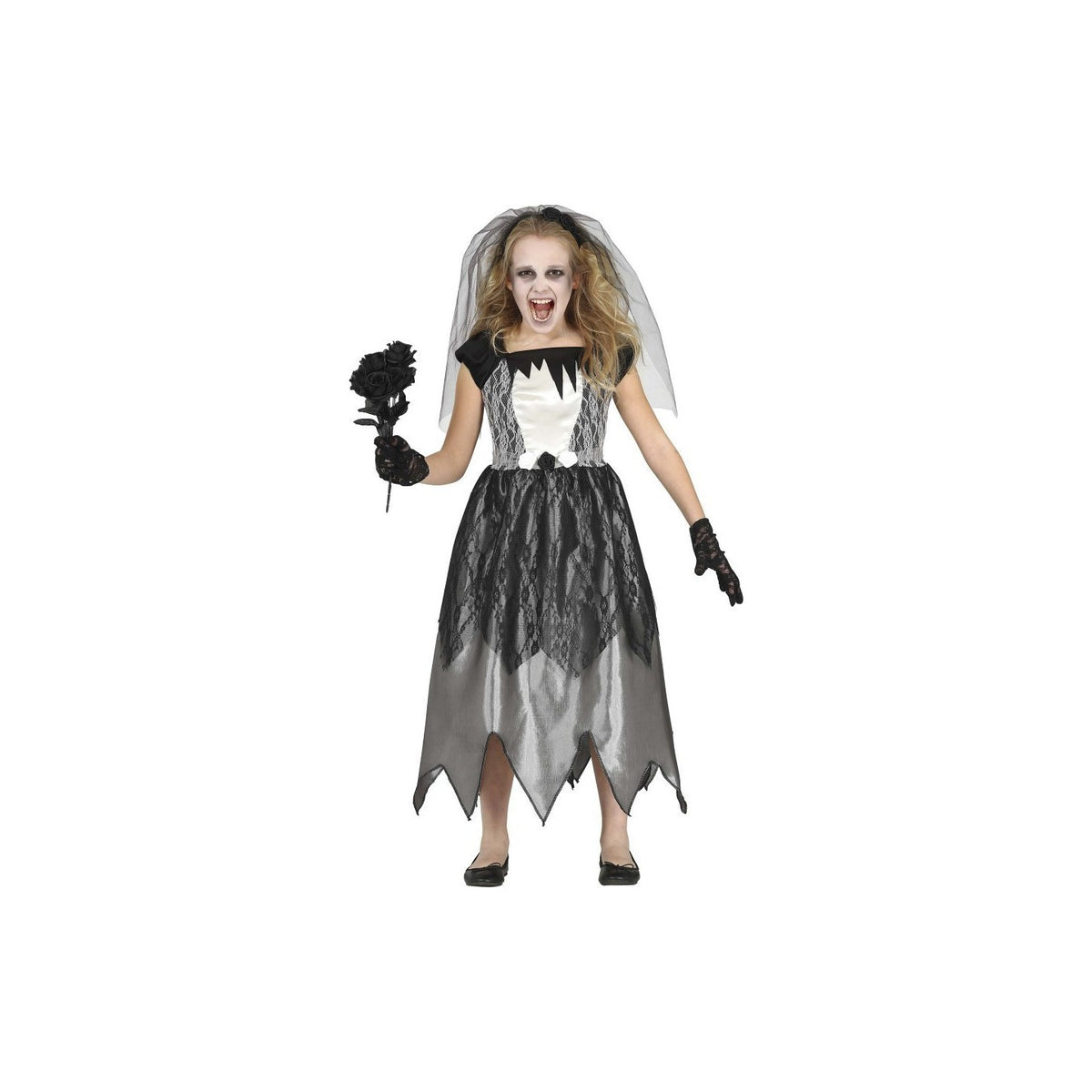 Zombie-Braut Kostüm für Kinder