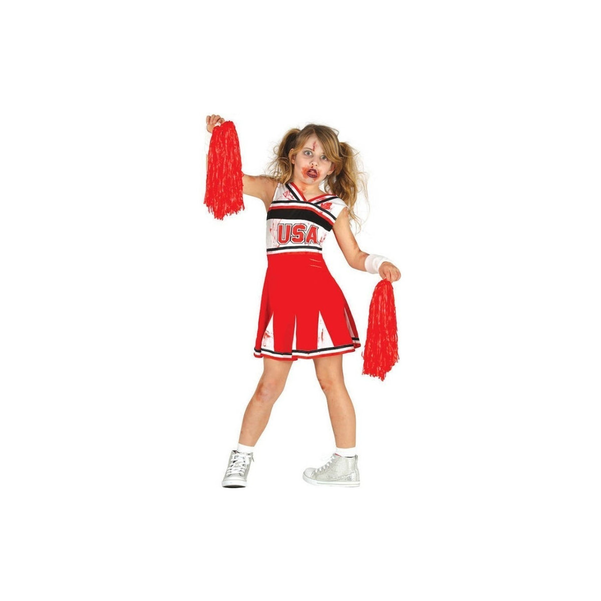 Zombie-Cheerleader Kostüm für Kinder