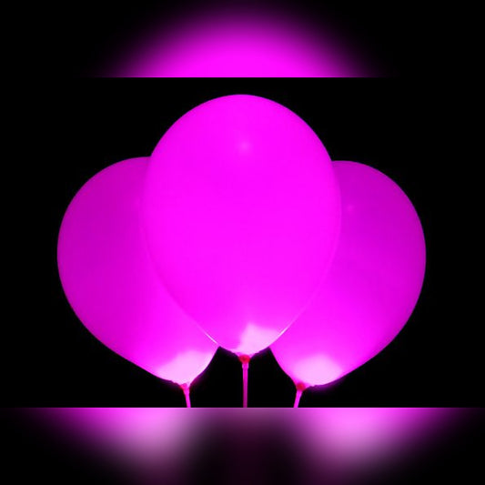 LED-Ballons pink – leuchtende Rundballons