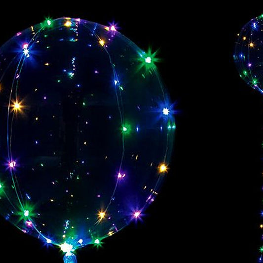 LED-Lichterkette-Ballon assortiert – mit 5 m Lichterkette & Ballon (50 cm)