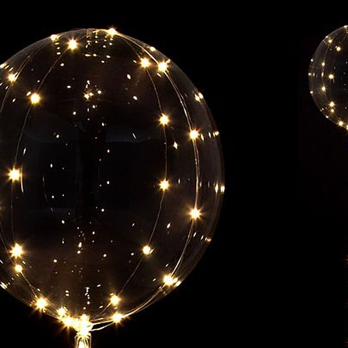 LED-Lichterkette-Ballon weiss – mit 5 m Lichterkette & Ballon (50 cm)