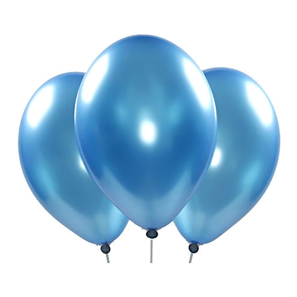 Metallic-Ballons blau – Glanz - 33 cm