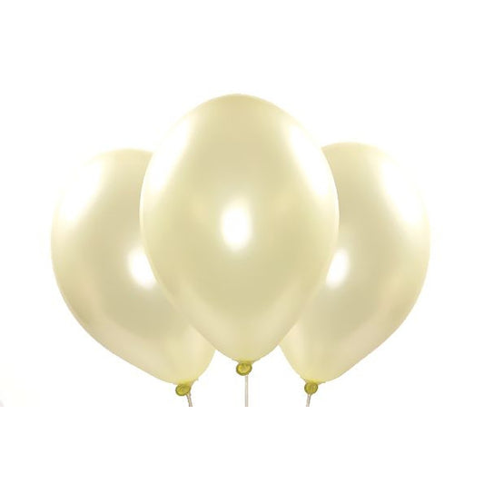 Metallic-Ballons creme – Glanz - 33 cm