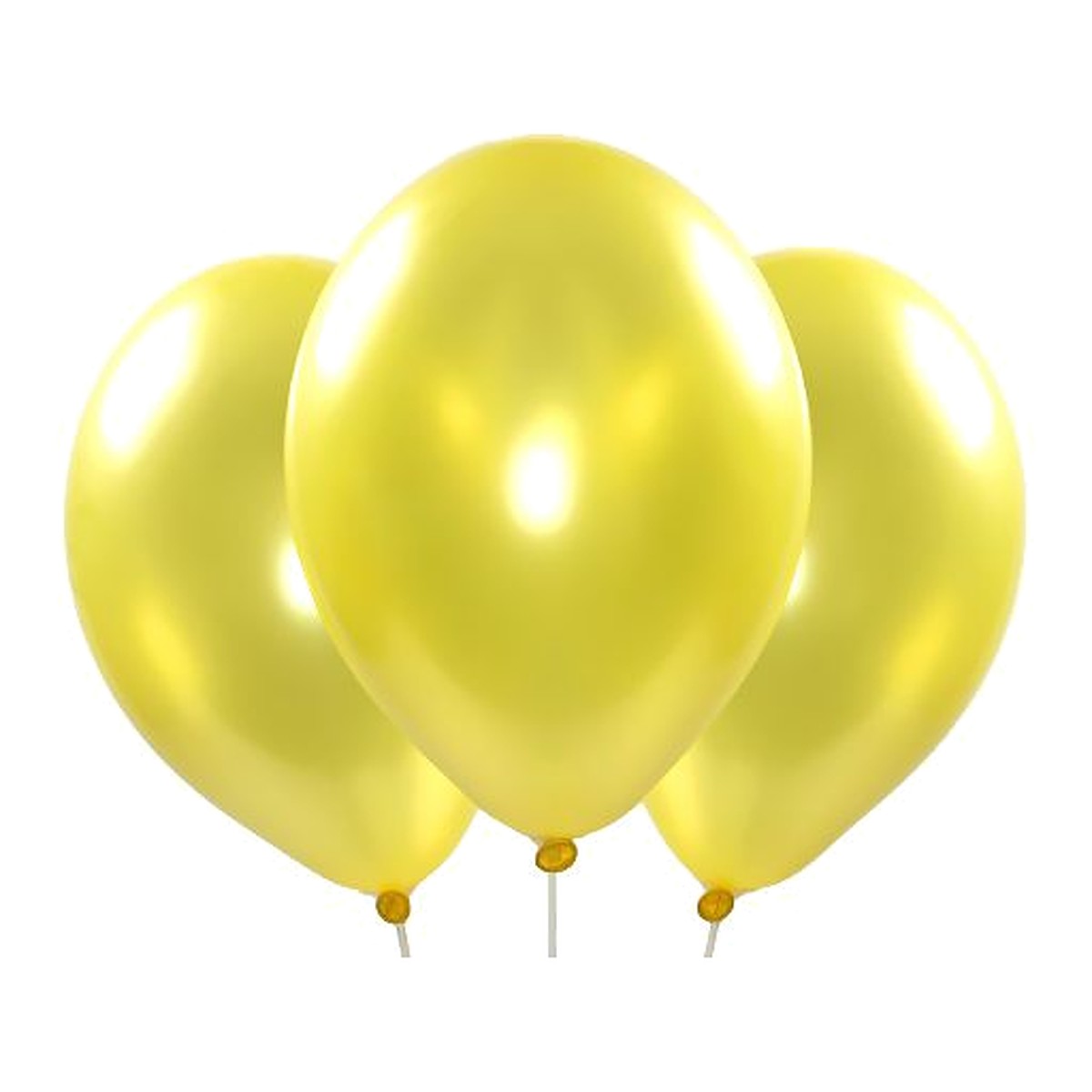 Metallic-Ballons gelb – Glanz - 33 cm