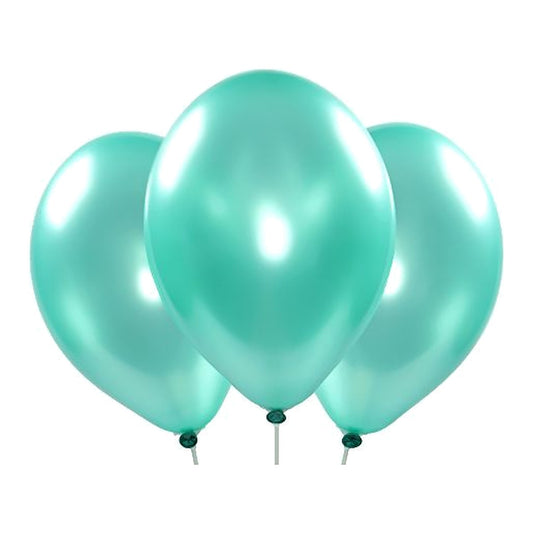 Metallic-Ballons grün – Glanz - 33 cm