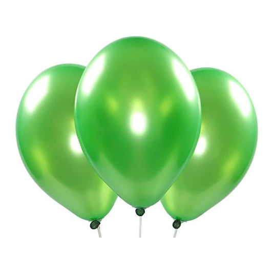 Metallic-Ballons hellgrün – Glanz - 33 cm
