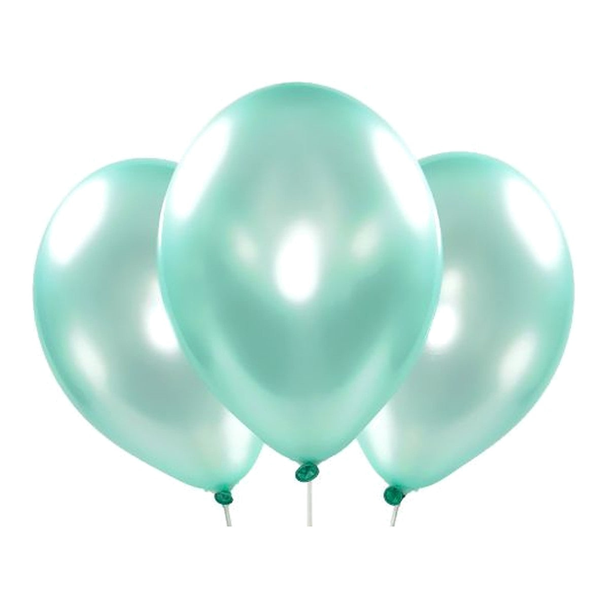Metallic-Ballons mint – Glanz - 33 cm