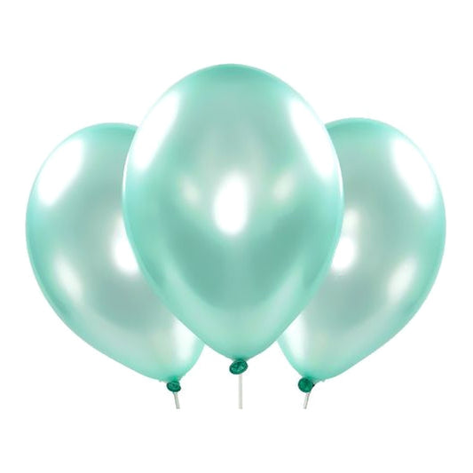 Metallic-Ballons mint – Glanz - 33 cm