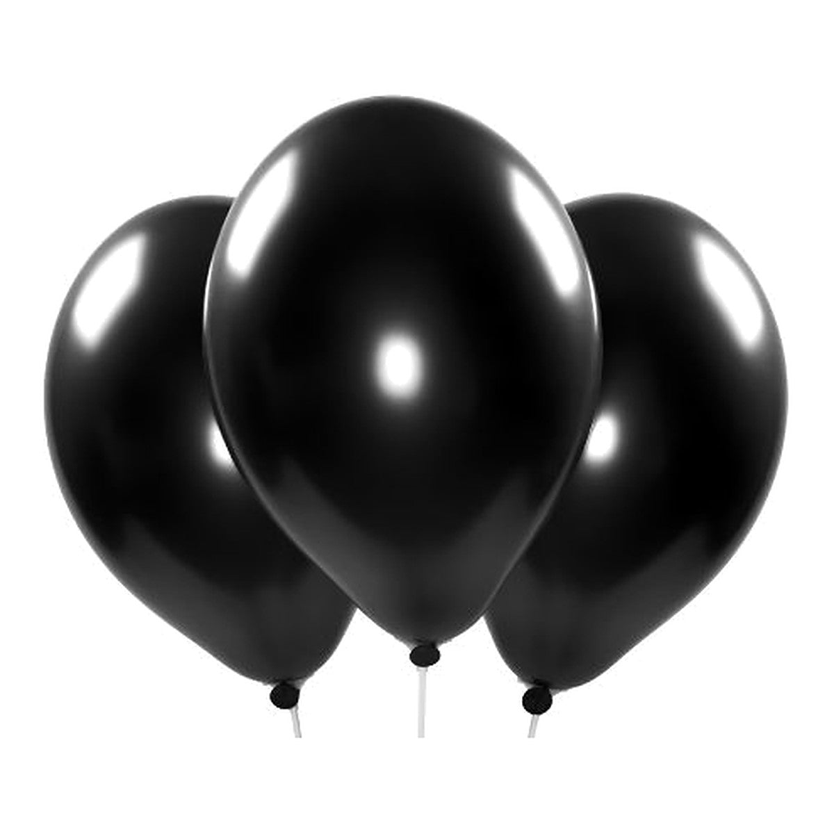 Metallic-Ballons schwarz – Glanz - 33 cm