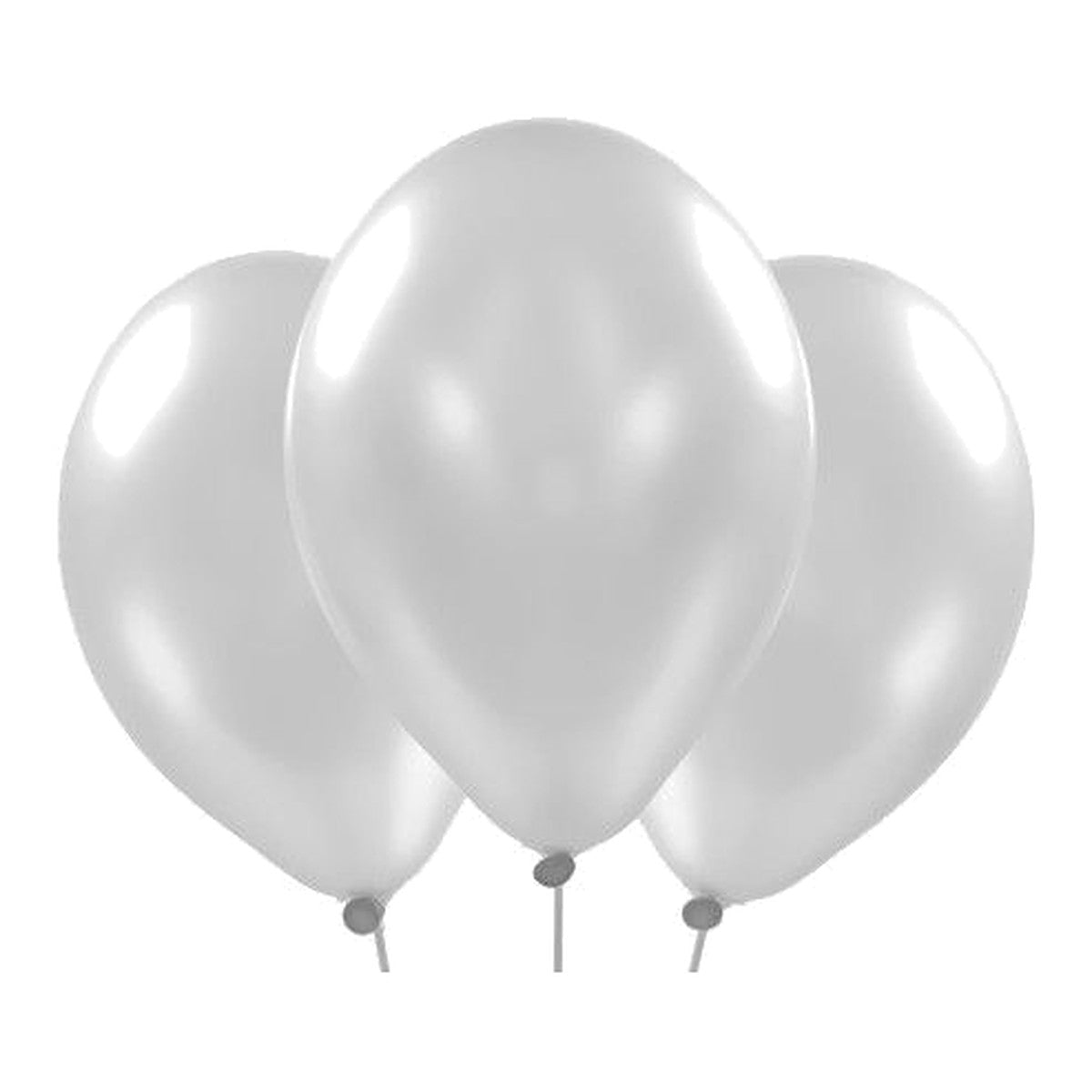 Metallic-Ballons silber – Glanz - 33 cm