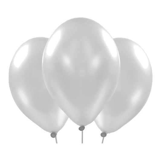 Metallic-Ballons silber – Glanz - 33 cm