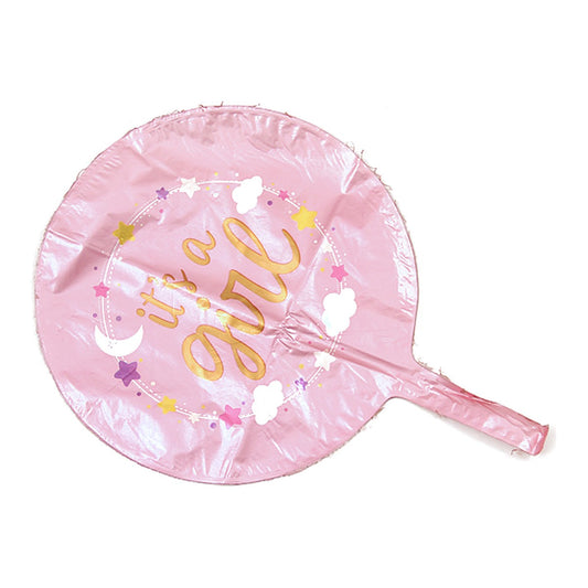 Mini-Folienballon Baby Girl - ungefüllt – leer, ungefüllt · ohne Tragestab
