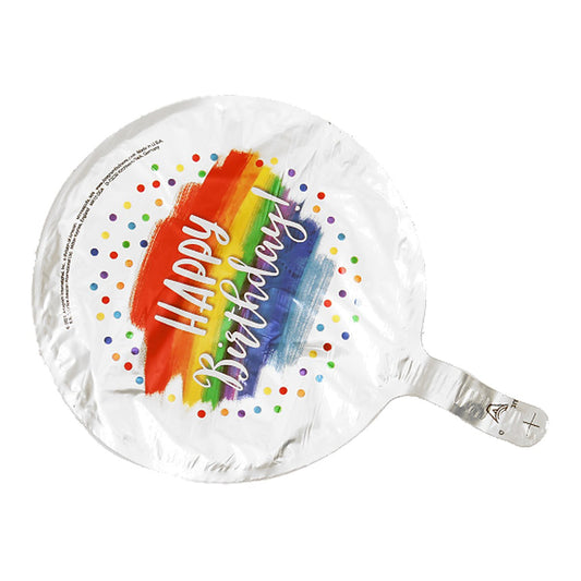 Mini-Folienballon Birthday Colour - ungefüllt – leer, ungefüllt · ohne Tragestab