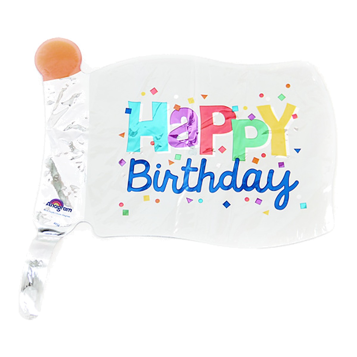 Mini-Folienballon Birthday Fahne - ungefüllt – leer, ungefüllt · ohne Tragestab