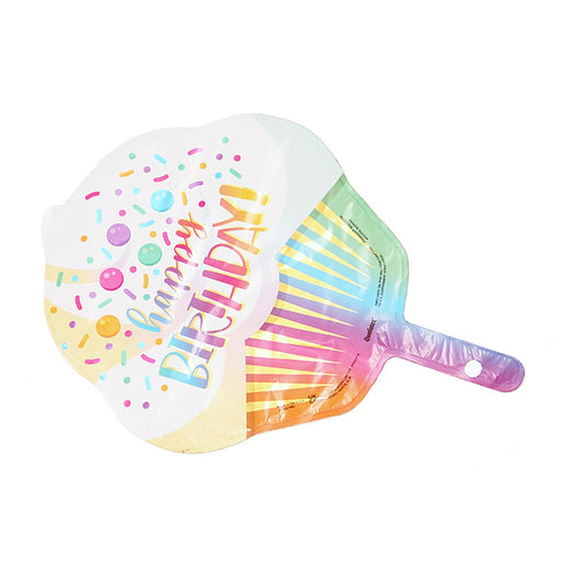 Mini-Folienballon Cupcake Happy B. - ungefüllt – leer, ungefüllt · ohne Tragestab