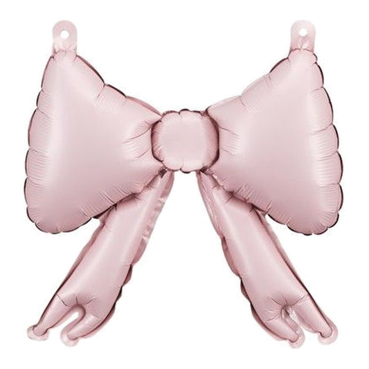 Mini-Folienballons rosa Schleife – 5 Stk. - nur für Luftfüllung · zum selber Aufblasen