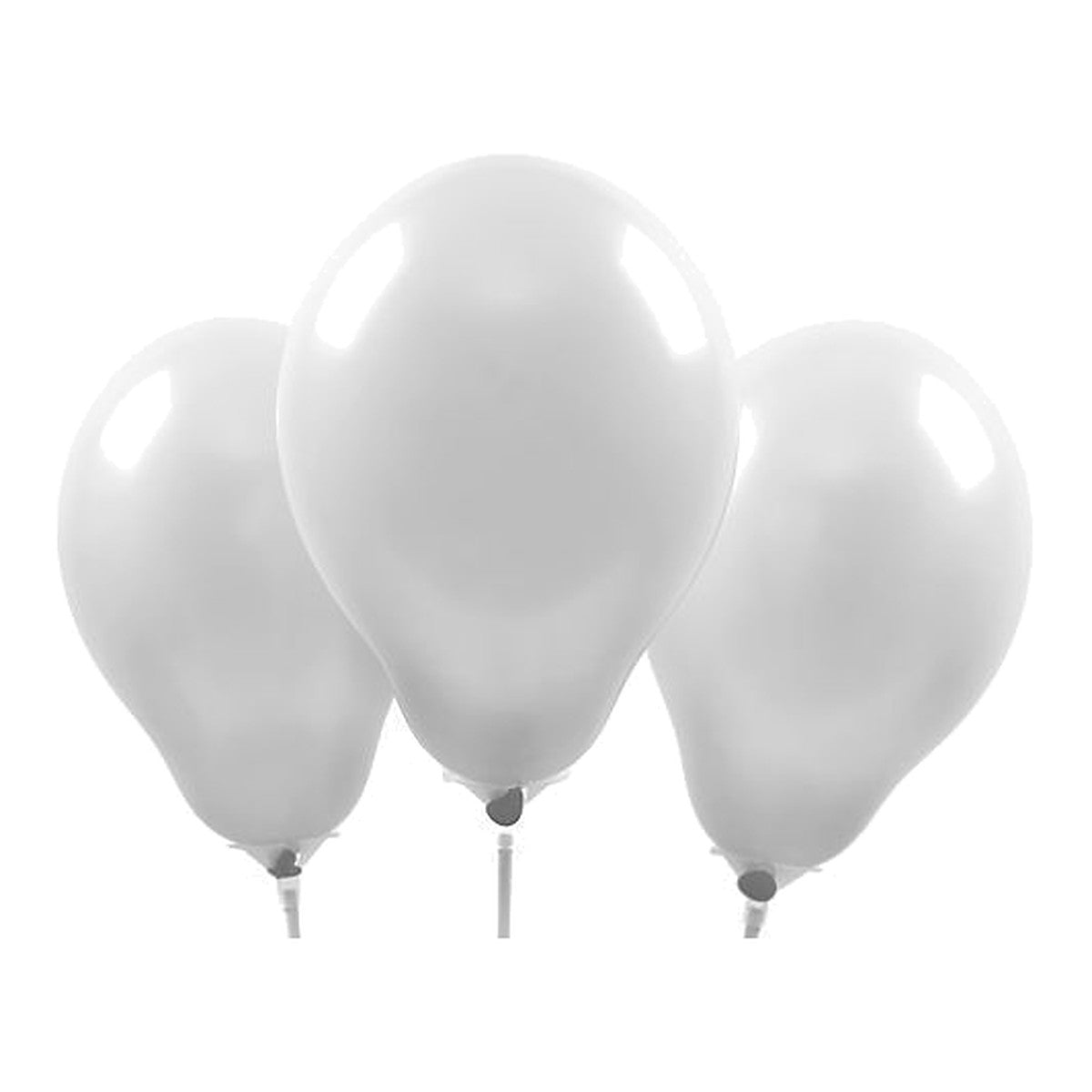 Miniballons grau soft – 100 Stk. - Pastell - 13 cm