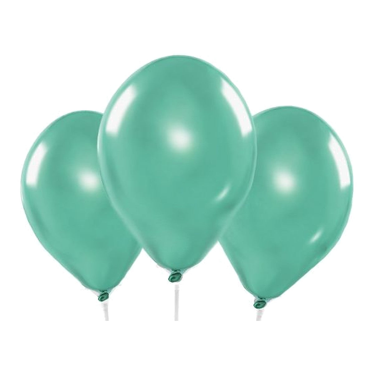 Miniballons grün Chrome – 100 Stk. - Chrome - 13 cm