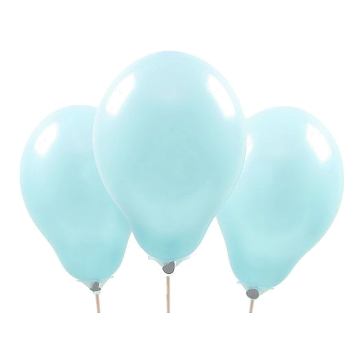 Miniballons hellblau – 100 Stk. - Pastell - 13 cm