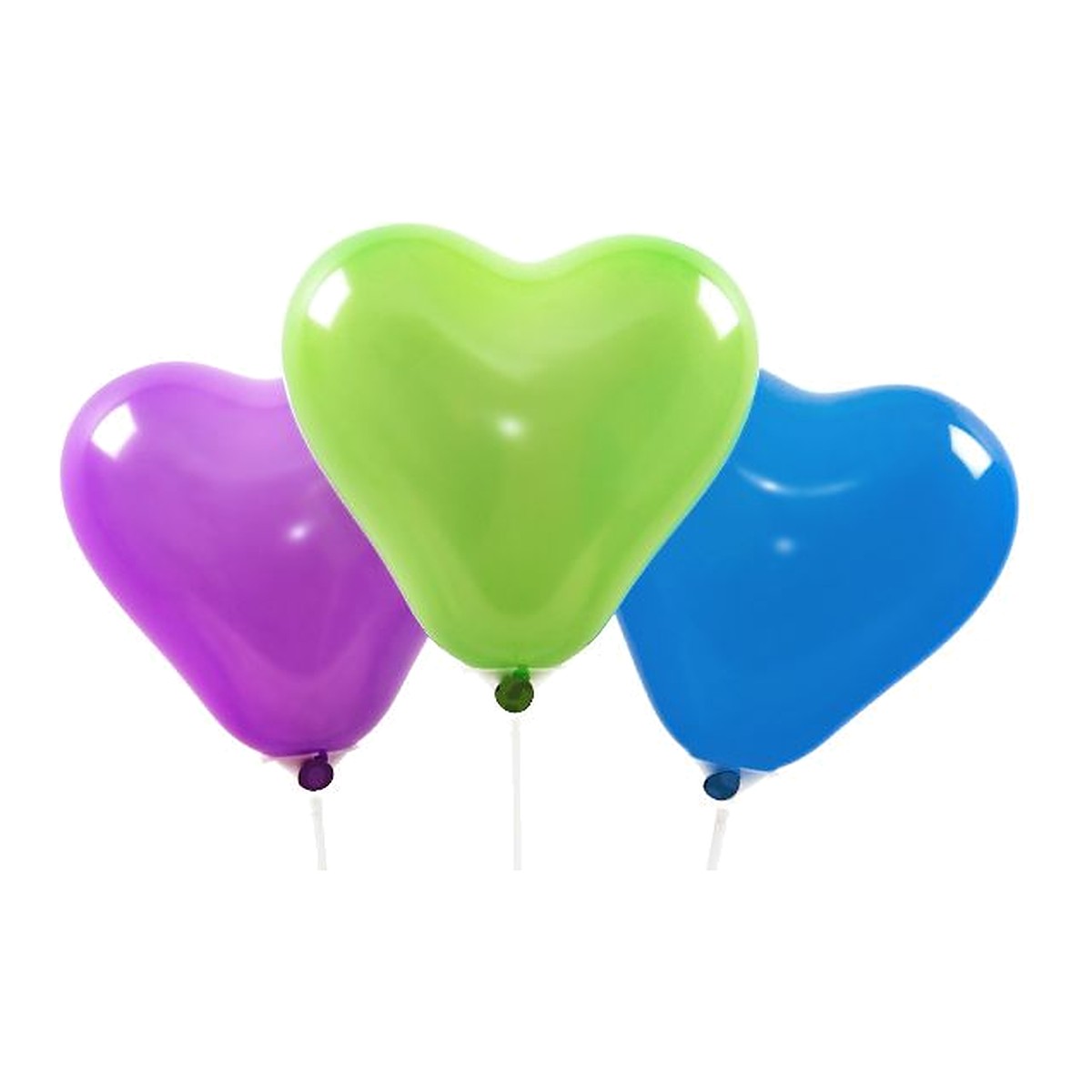 Miniballons Herz assortiert – 100 Stk. - Pastell - 15 cm
