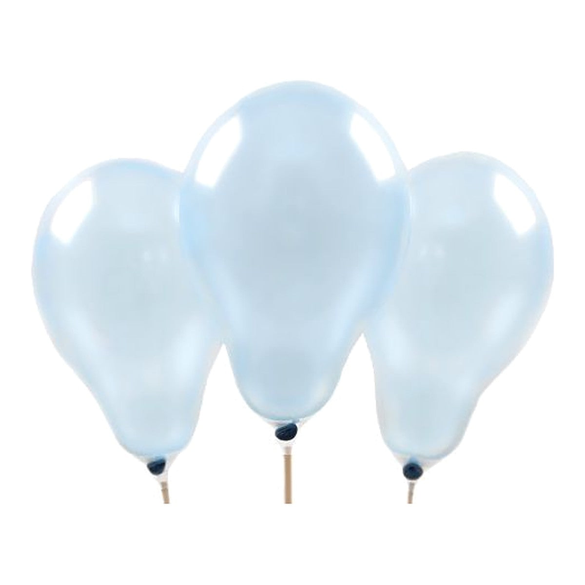 Miniballons Metallic hellblau – Ansicht 2