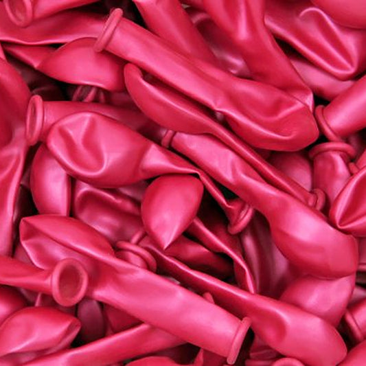 Miniballons Metallic pink – 100 Stk. - Glanz - 13 cm