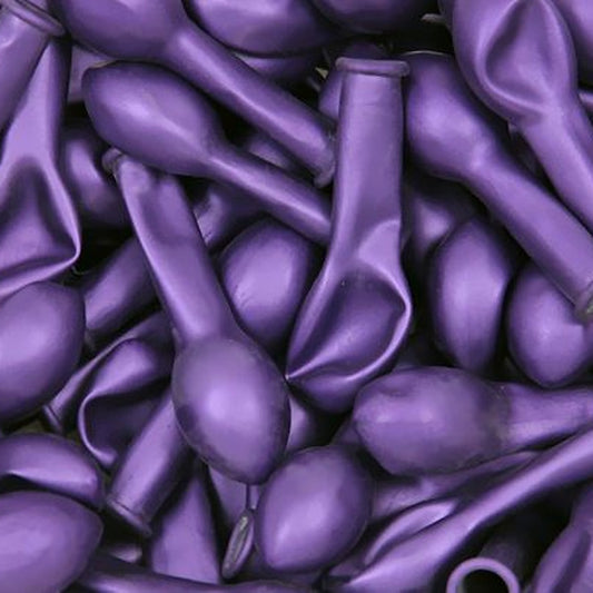 Miniballons Metallic violett – 100 Stk. - Glanz - 13 cm