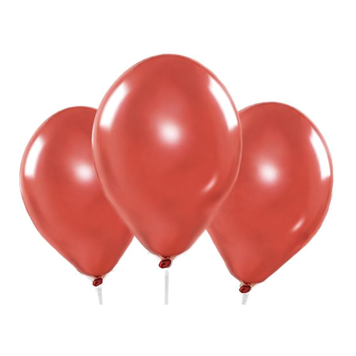 Miniballons rot Chrome – 100 Stk. - Chrome - 13 cm