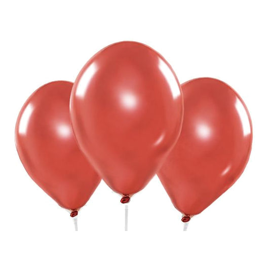 Miniballons rot Chrome – 100 Stk. - Chrome - 13 cm