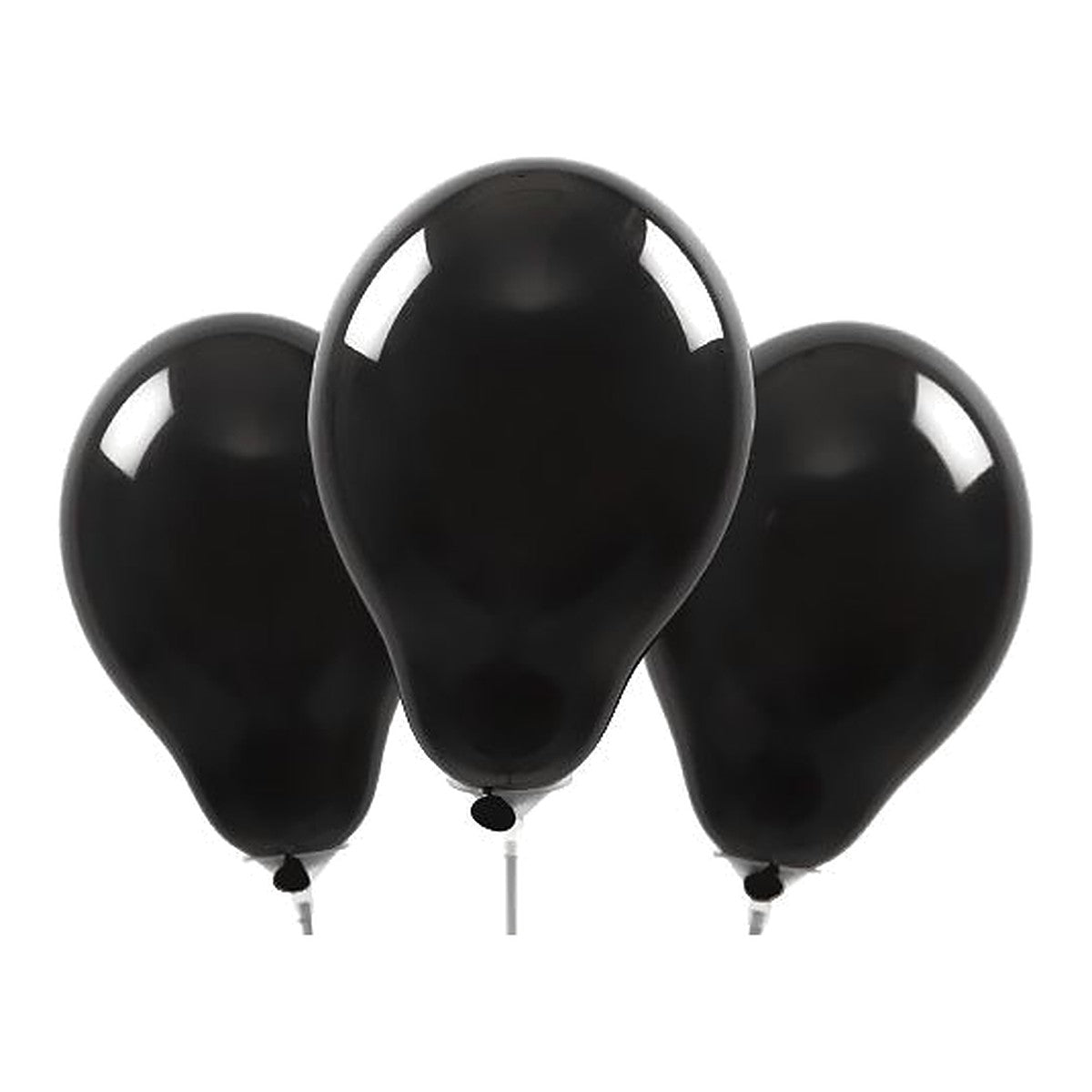 Miniballons schwarz – 100 Stk. - Pastell - 13 cm