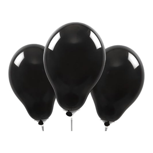 Miniballons schwarz – 100 Stk. - Pastell - 13 cm