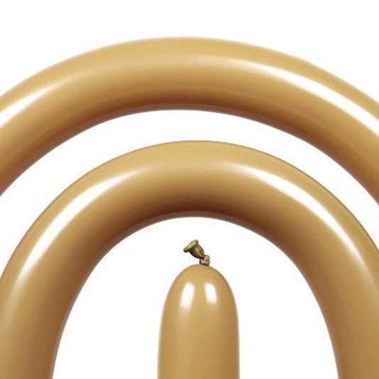 Modellierballons braun – 50 Stk. - Sempertex 260S