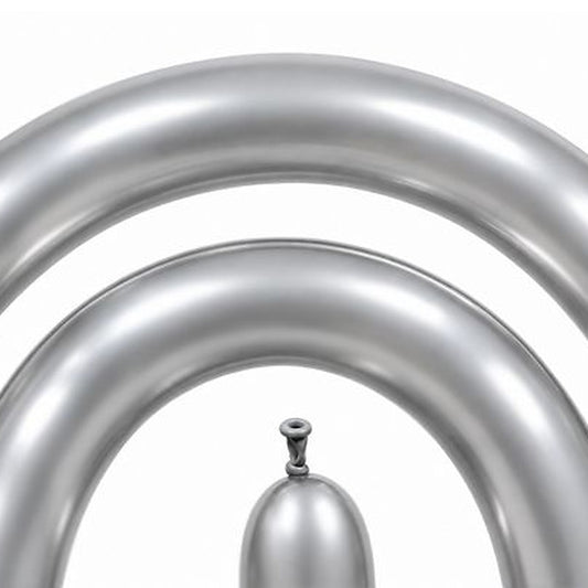 Modellierballons silber chrome – 50 Stk. - Sempertex 260S