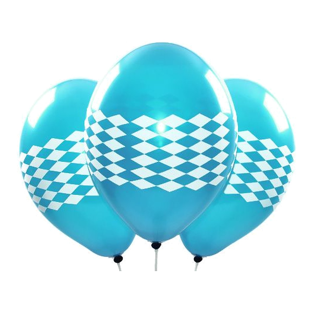 Oktoberfest Ballons blau – Ballons: cyan - Druck: weiss - 33 cm