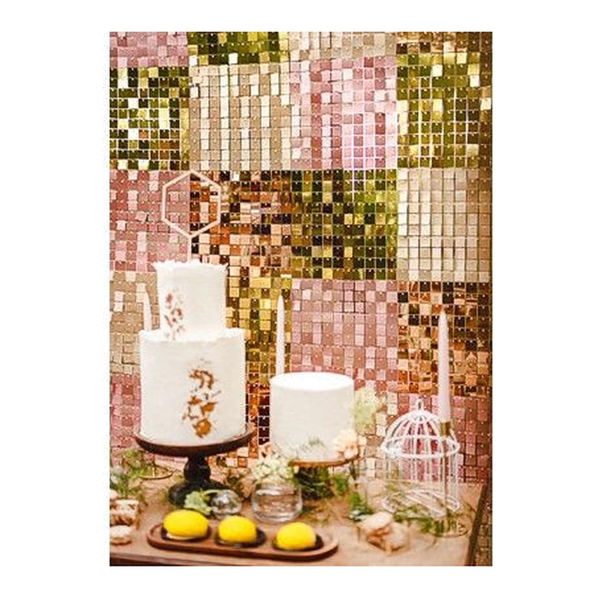 Pailletten Hintergrund Paneel gold – Ansicht 2