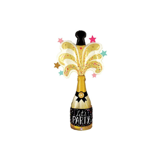 Riesen-Folienballon Champagnerflasche 166 cm