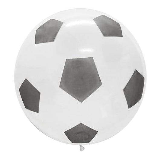 Riesenballon Fussball – Ballon: weiss - Druck: schwarz - 75 cm