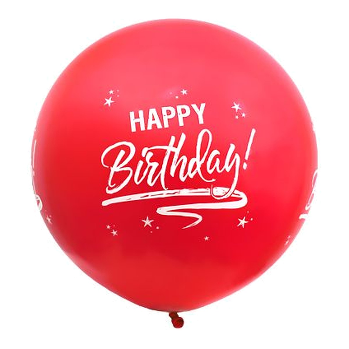 Riesenballon Geburtstag rot – Ballon: rot - Druck: weiss - 75 cm