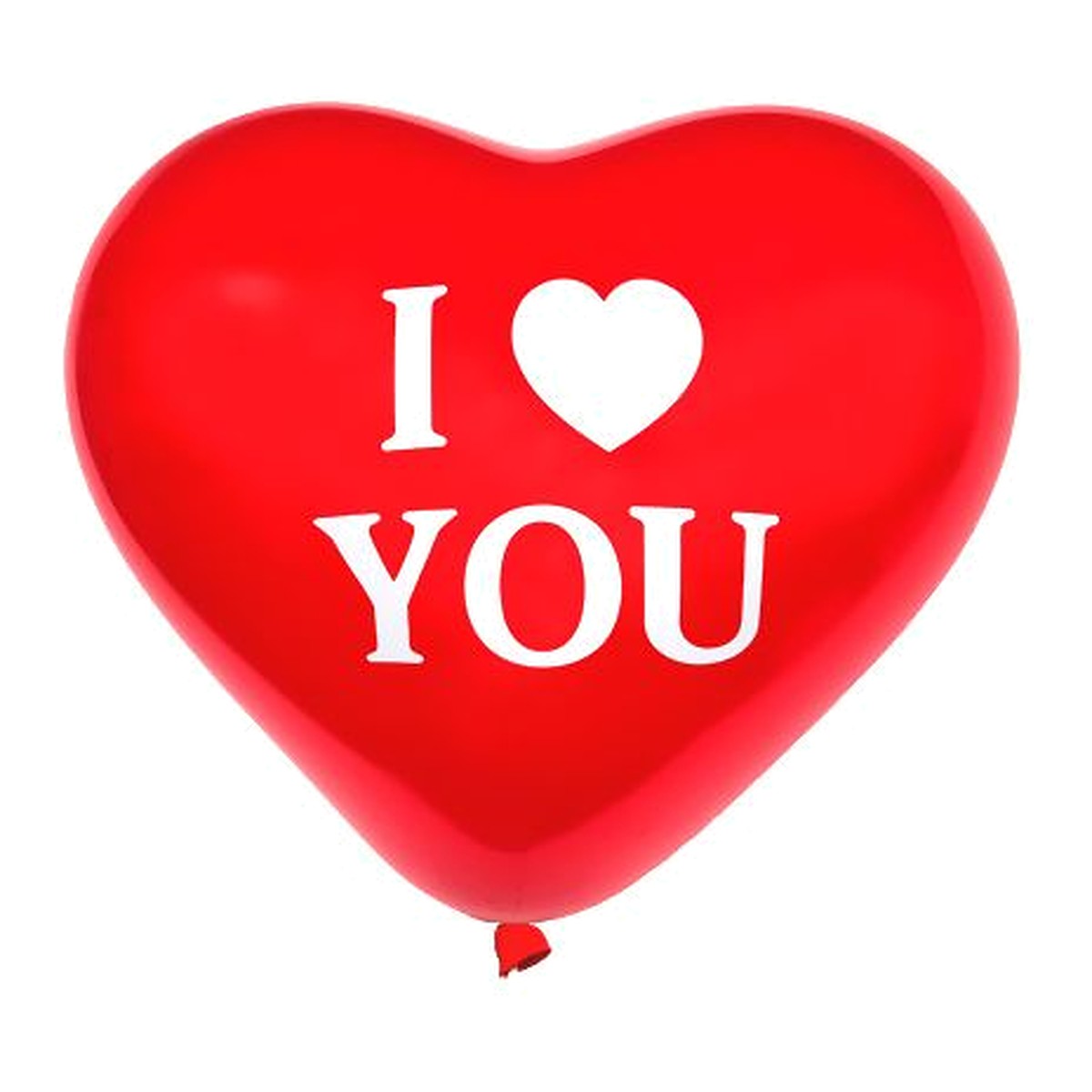 Riesenballon Herz I love you – Ballon: rot - Druck: weiss - 75 cm