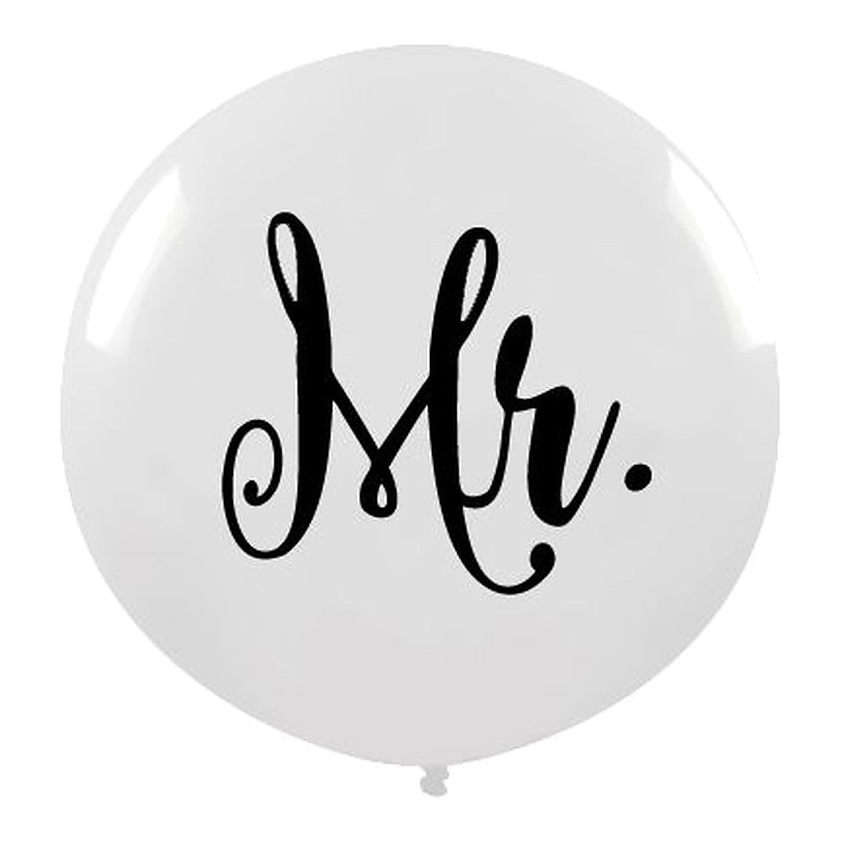 Riesenballon Mr. – Ballon: weiss - Druck: schwarz - 75 cm