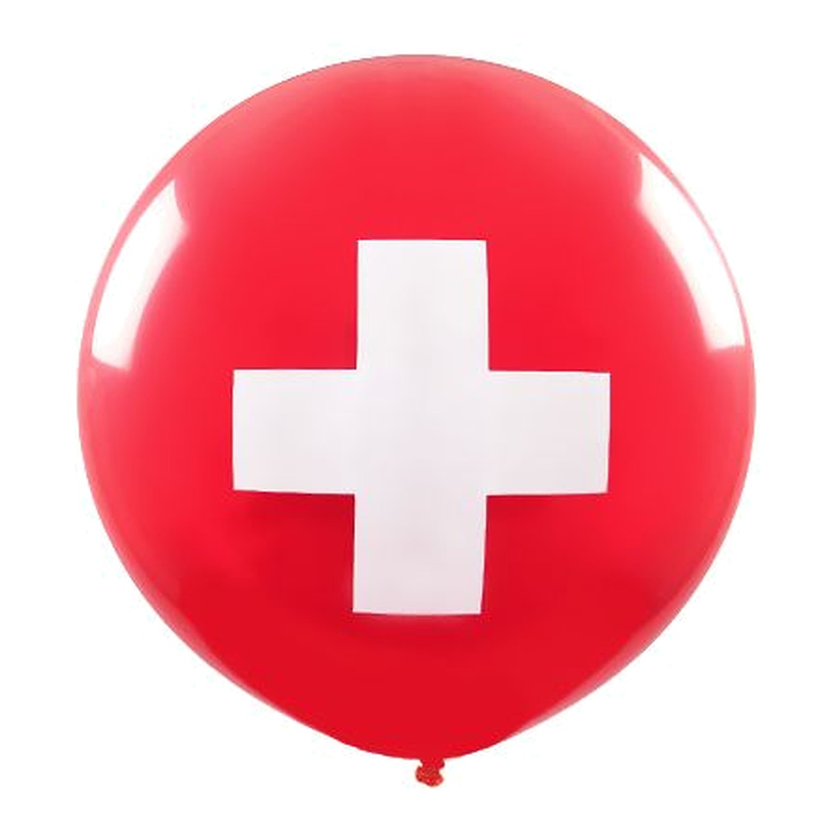 Riesenballon Schweizerkreuz – Ballon: rot - Druck: weiss - 75 cm