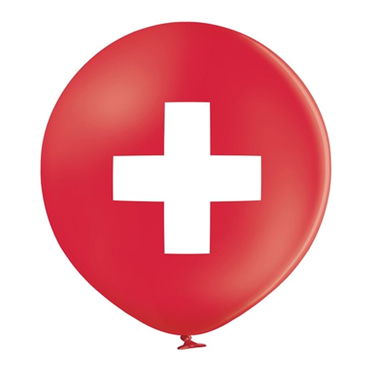 Riesenballon Schweizerkreuz Belbal – Ballon: rot - Druck: weiss - 60 cm/B250