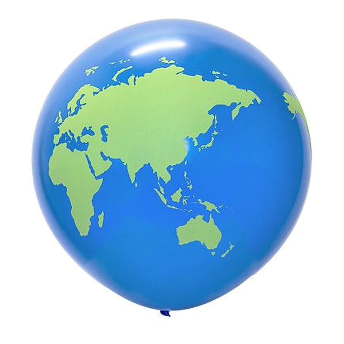 Riesenballon Weltkugel – Ballon: blau - Druck: grün - 60 cm