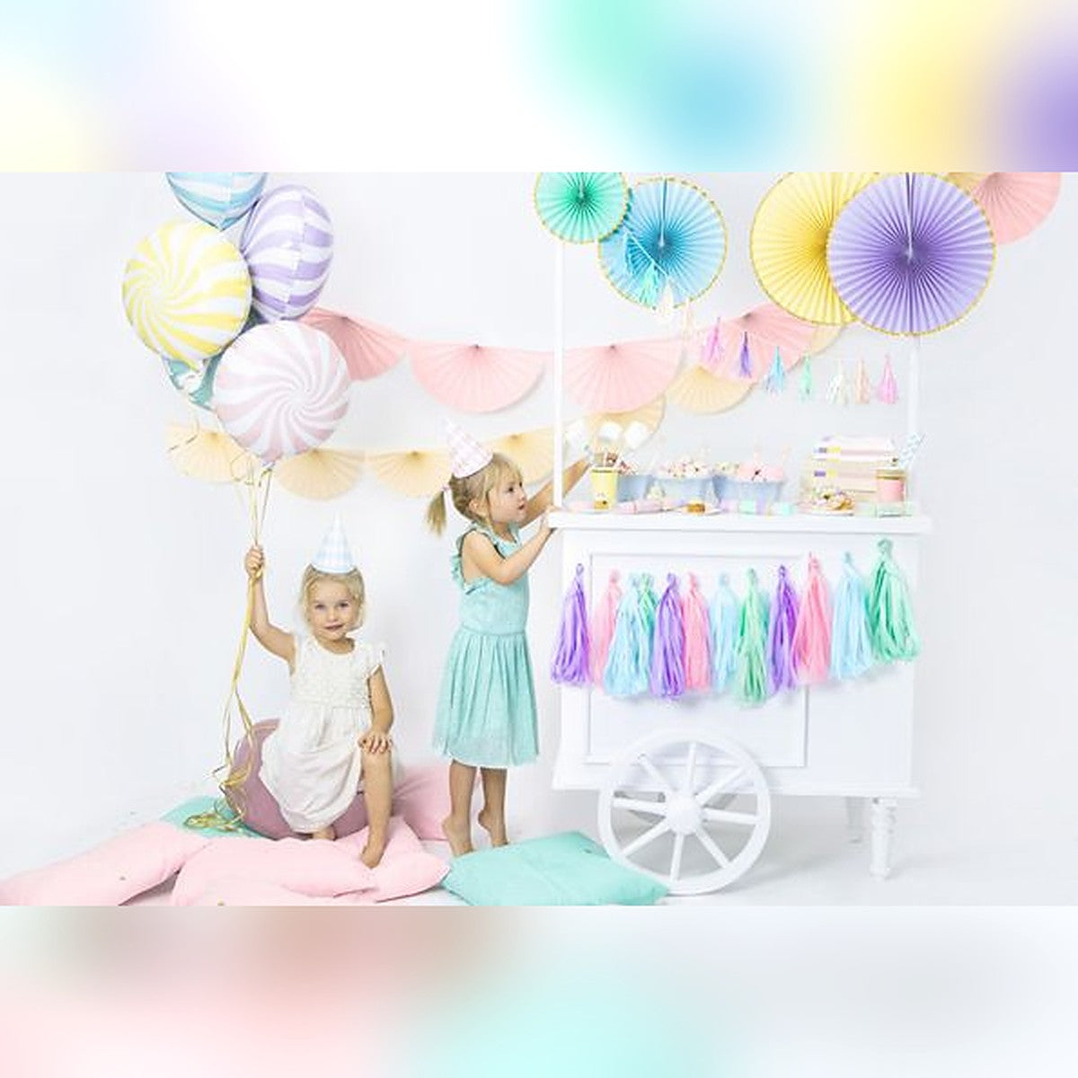Rosetten mint soft mit Goldrand – Ansicht 2