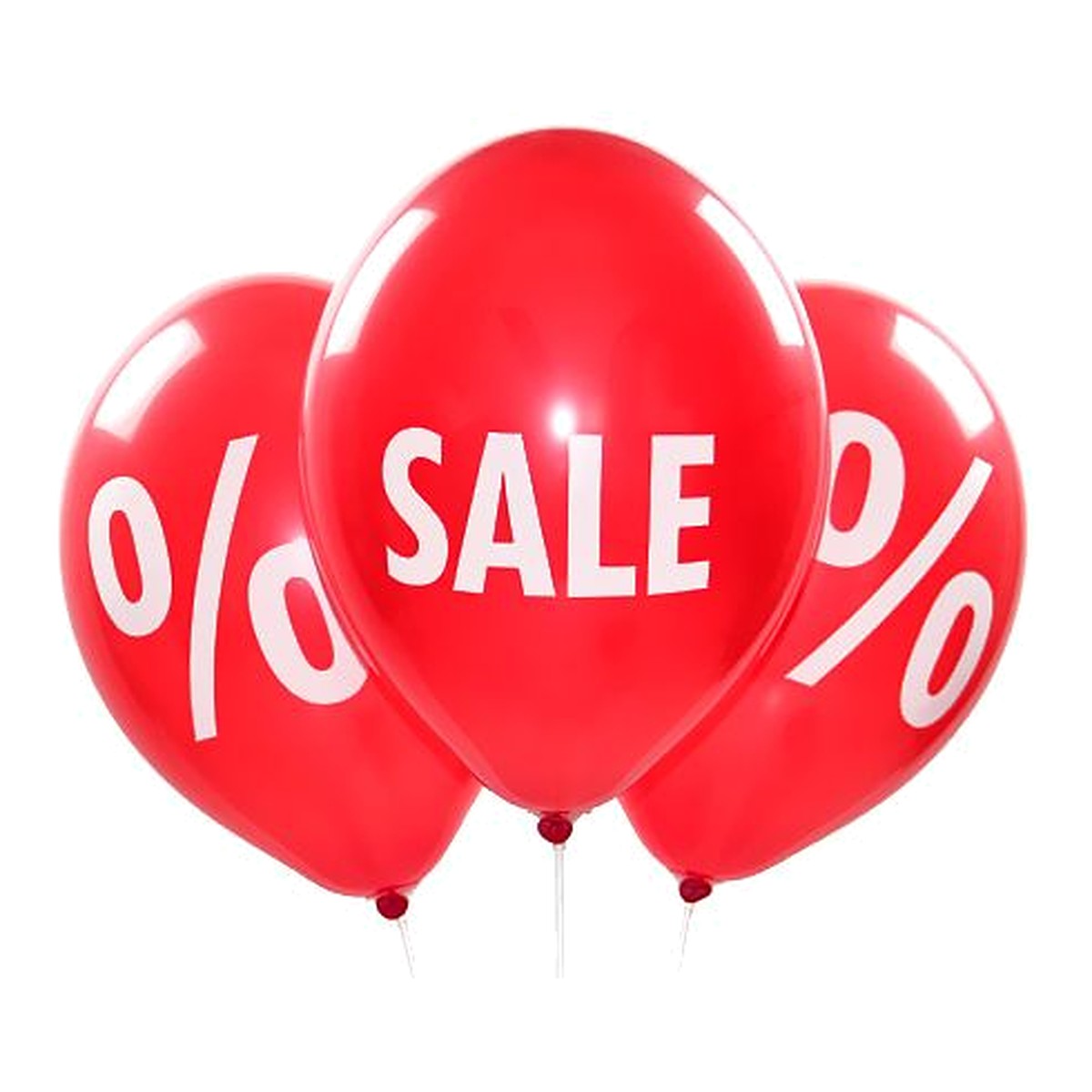 SALE Prozent Ballons – Ballons: rot - Druck: weiss - 33 cm