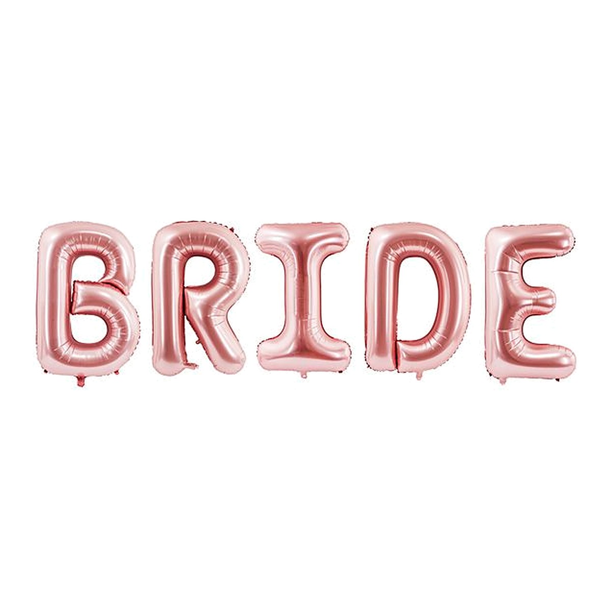 Schriftzug Bride rosegold maxi – zum selber Aufblasen · für Luft- oder Helium-Füllung