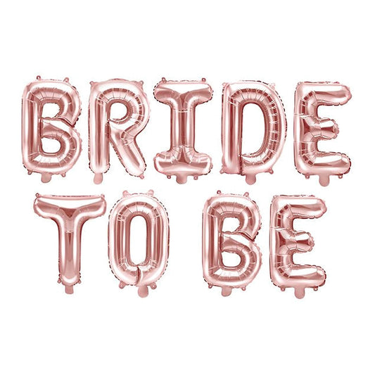 Schriftzug Bride to be rosegold – zum selber Aufblasen · für Luft- oder Helium-Füllung