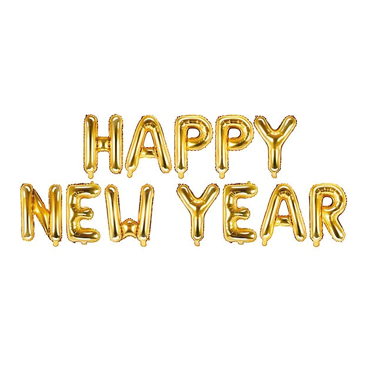 Schriftzug Happy New Year – zum selber Aufblasen · nur für Luftfüllung - kein Helium
