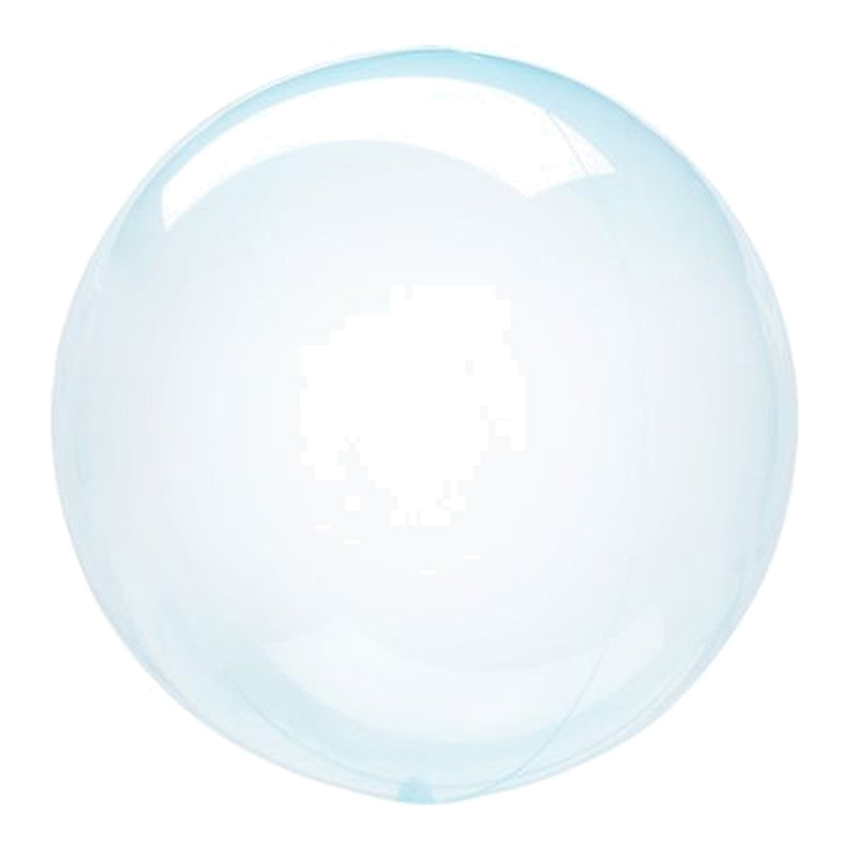 Seifenblasen Ballon clear blau – kugelrund - transparent · 45 cm