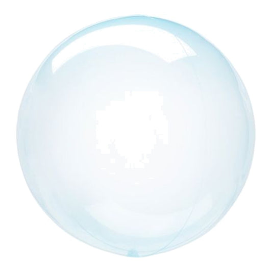 Seifenblasen Ballon clear blau – kugelrund - transparent · 45 cm